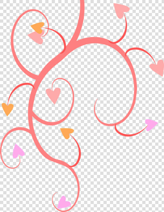 Vines  Growing  Pink  Hearts  Yellow  Designs  Patterns   Ramas De Corazones Png  Transparent PngTransparent PNG