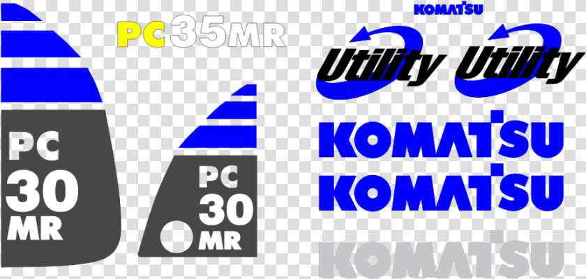 Komatsu Pc30mr 2 Decal Set   Pc 30 Mr Logo  HD Png DownloadTransparent PNG