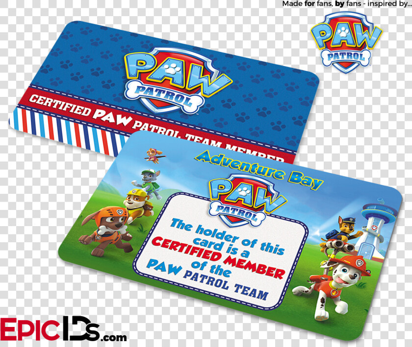 Paw Patrol Inspired Adventure Bay Paw Patrol Id Card   Star Wars Id Card  HD Png DownloadTransparent PNG