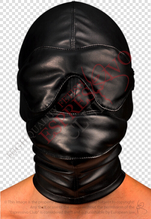 Bdsm gear For Men Leather Bondage Hood With Soft Blindfold   Mask  HD Png DownloadTransparent PNG