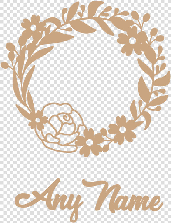 Floral Wreath With Any Name   Flower Wreath Rose Gold  HD Png DownloadTransparent PNG