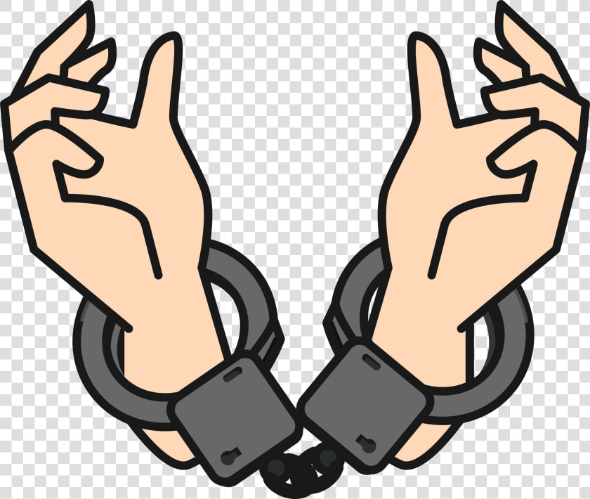 Handcuffs Big Image Png   Clipart Hands With Handcuffs  Transparent PngTransparent PNG