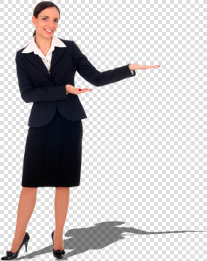 Transparent Woman Pointing Png   Business Woman Standing Png  Png DownloadTransparent PNG