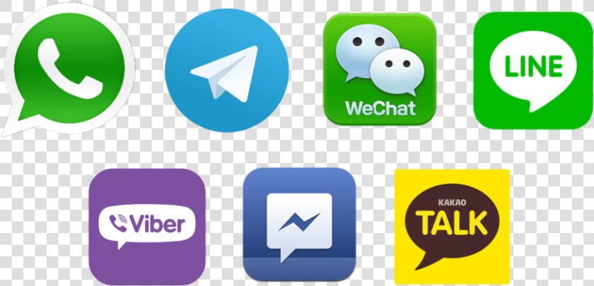 Transparent Wechat Logo Png   Whatsapp Viber Messenger Icons  Png DownloadTransparent PNG