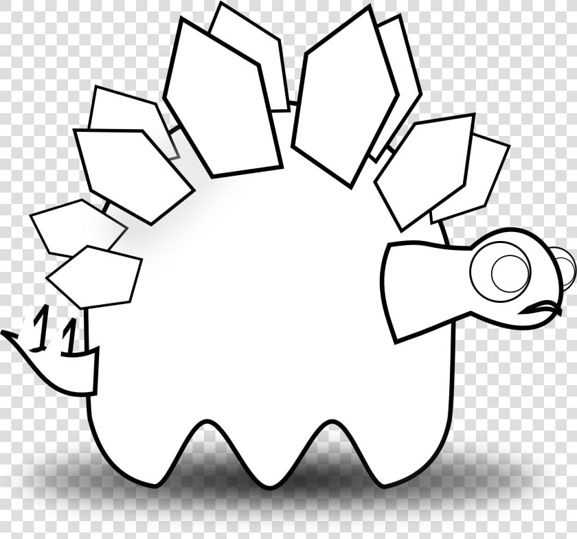 Stegosaurus Black And White Coloring Book Clip Art   Clip Art  HD Png DownloadTransparent PNG