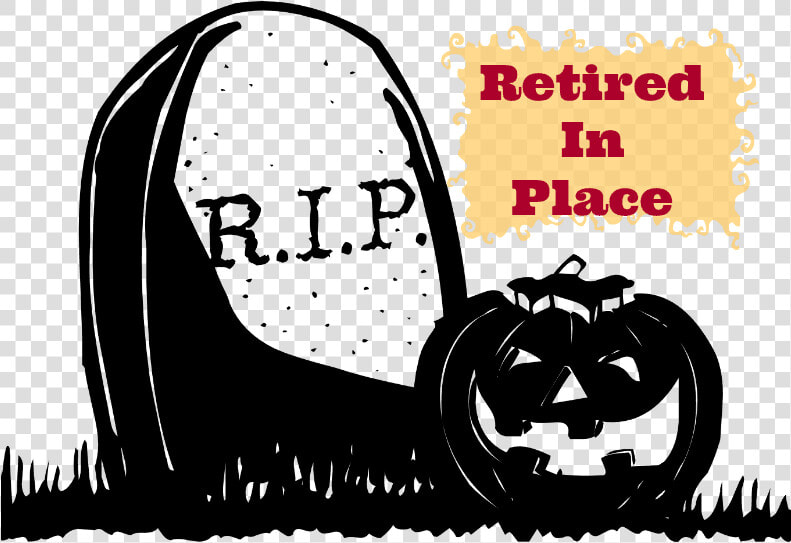 R   I   P   Retired In Place   Black Halloween Pumpkin Png  Transparent PngTransparent PNG