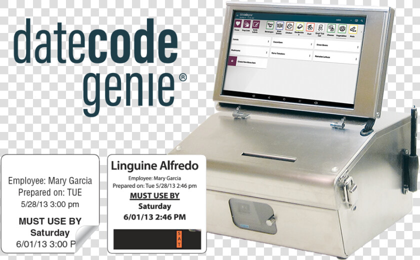 Date Code Genie Food Labeling System   Output Device  HD Png DownloadTransparent PNG