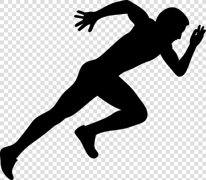 Sprinter  Marathon  Sports  Silhouette  Running   Sprinter Silhouette Png  Transparent PngTransparent PNG