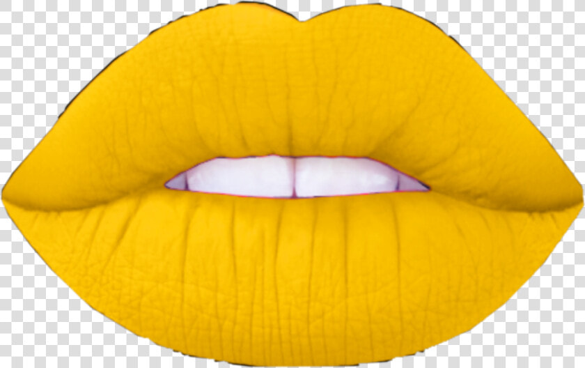  lipstick  lips  yellow   Lips With Yellow Lipstick  HD Png DownloadTransparent PNG