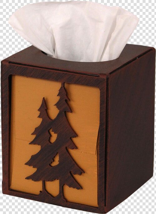 Iron Double Pine Tree Square Tissue Box Cover   Vase  HD Png DownloadTransparent PNG