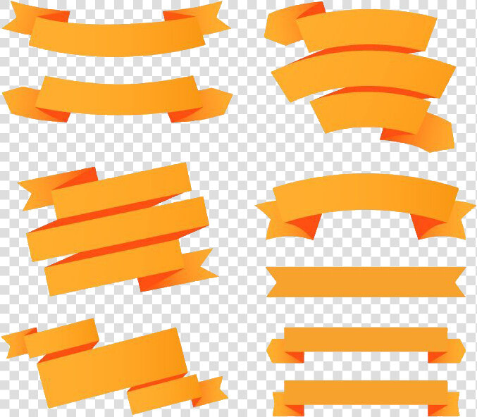 Ribbon Banner Transparent   Ribbon Banner Png Orange  Png DownloadTransparent PNG