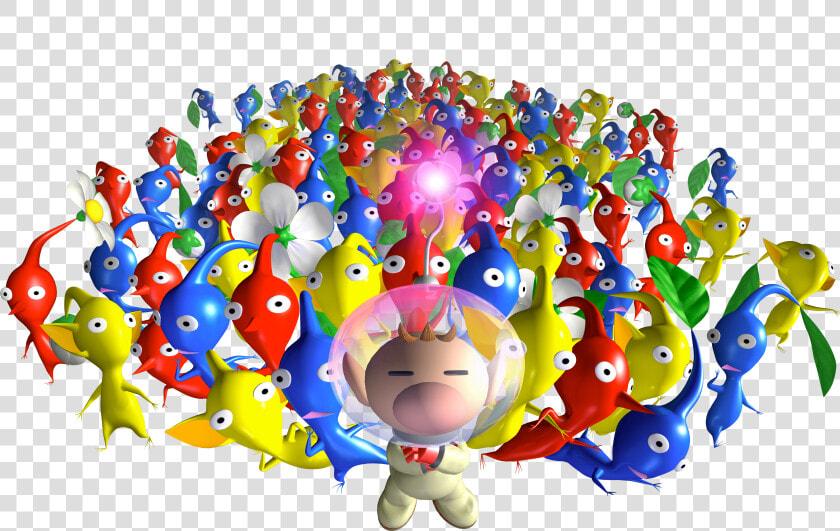 Olimar With Lots Of Pikmin  HD Png DownloadTransparent PNG