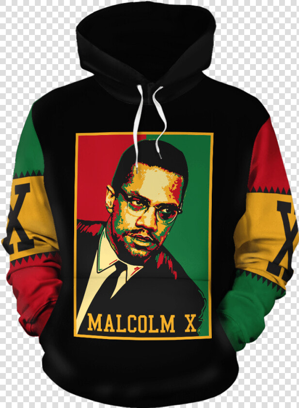 Malcolm X Retro All over Hoodie Class   Malcolm X Zip Hoodie  HD Png DownloadTransparent PNG