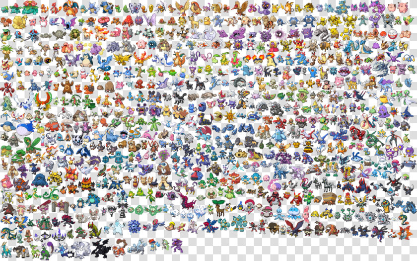 All Pokemon Sprites X   Png Download   Pokemon Sprite Sheet All 721  Transparent PngTransparent PNG