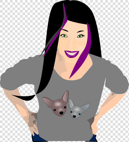 Black Hair Mum Cartoon  HD Png DownloadTransparent PNG