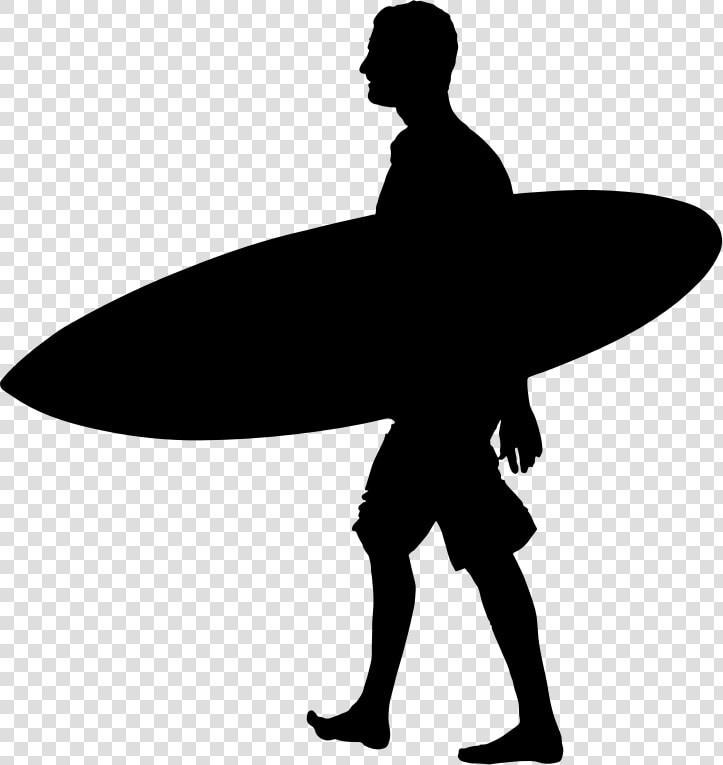 Man Holding Surfboard Silhouette  HD Png DownloadTransparent PNG