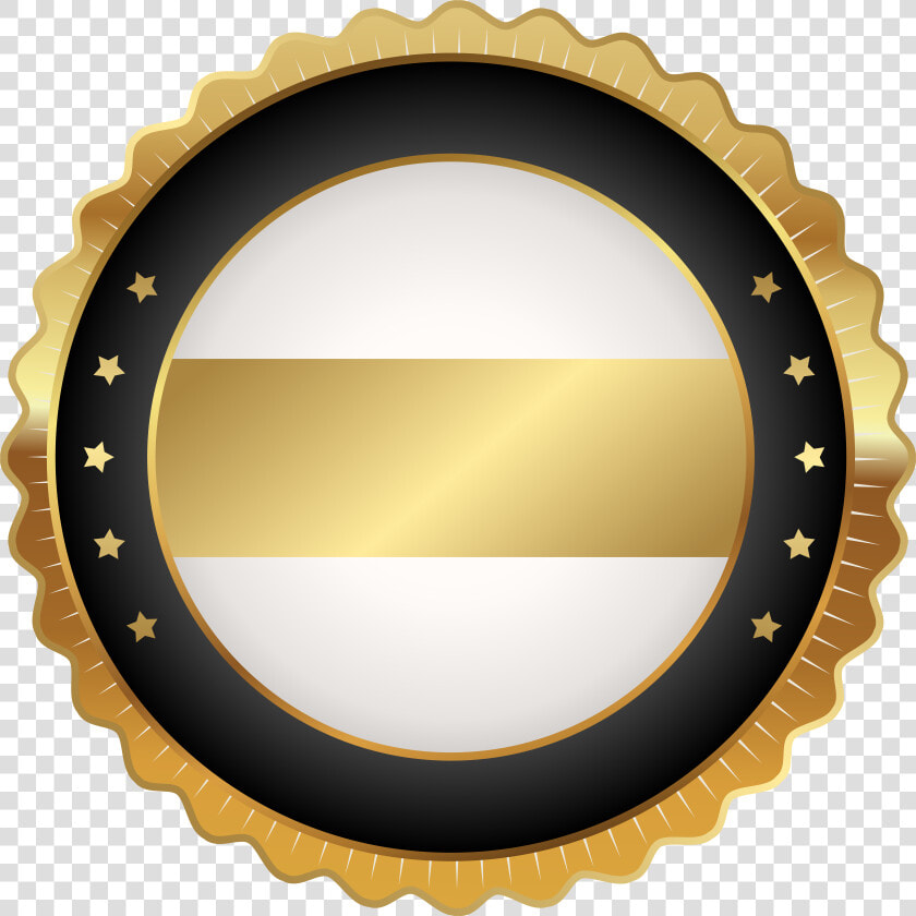 Seal Badge Black Gold  HD Png DownloadTransparent PNG