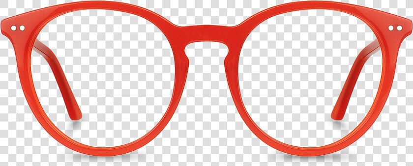 Front View Of Darselect Oval Glasses Made From Red   Glasses Front View Png  Transparent PngTransparent PNG