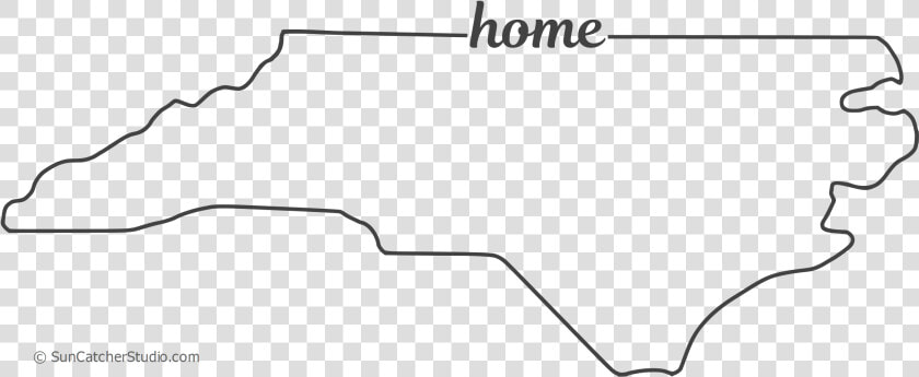 Free North Carolina Outline With Home On Border  Cricut   Line Art  HD Png DownloadTransparent PNG