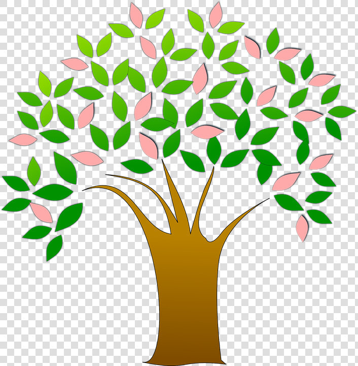 Tree  Fresh  Leaves  Green  Pink  New  Life  Spring   Clipart Life  HD Png DownloadTransparent PNG