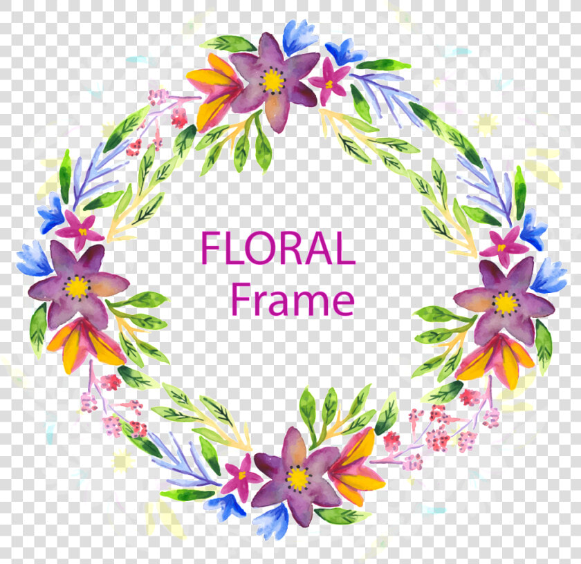 Colorful Bright Colored Flowers Hand Drawn Garland  HD Png DownloadTransparent PNG