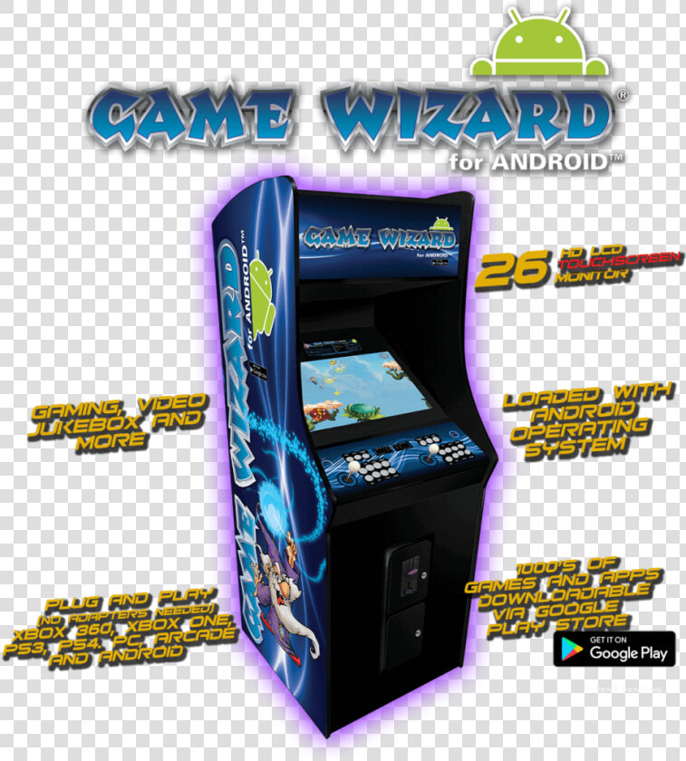 Game Wizard For Android Clipart   Png Download   Video Game Arcade Cabinet  Transparent PngTransparent PNG