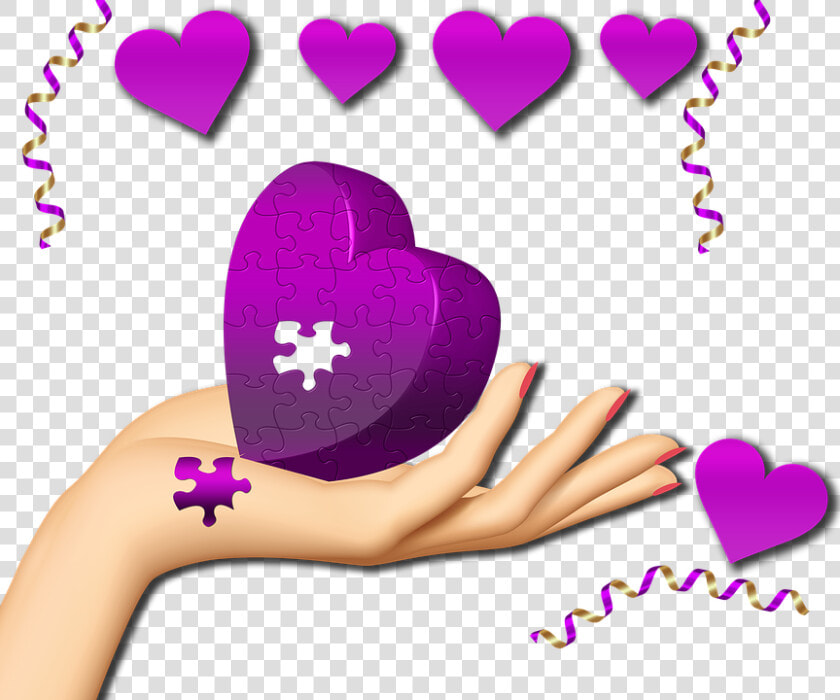 Hands  Hearts  Heart  Puzzle  Decoration  Background   Imágenes De Manos Con Corazones  HD Png DownloadTransparent PNG