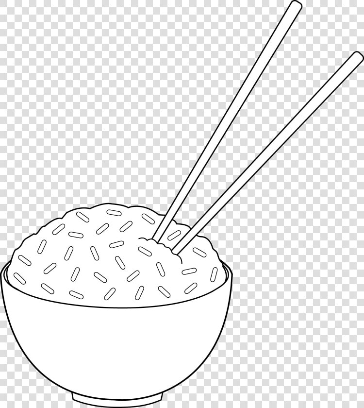 Transparent Cereal Bowl Clipart   Rice Bowl With Chopsticks  HD Png DownloadTransparent PNG