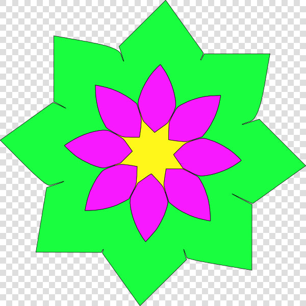 Free Vector Geometric Flower Shape Clip Art   Flower Using Geometric Shapes  HD Png DownloadTransparent PNG