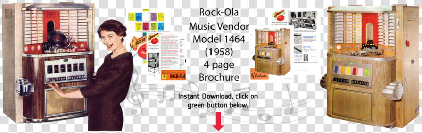 Rock ola Music Vendor Model 1464 4 Page Brochure   Flyer  HD Png DownloadTransparent PNG