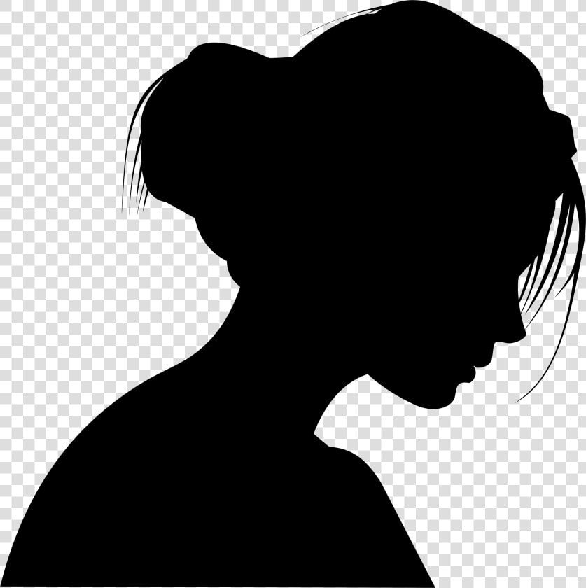 Female Head Profile Silhouette By Merio Silhouette   Profile Silhouette Of A Woman  HD Png DownloadTransparent PNG