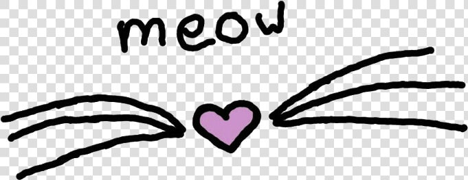  cat  heart  nose  whiskers  meow  neko  freetoedit   Heart  HD Png DownloadTransparent PNG