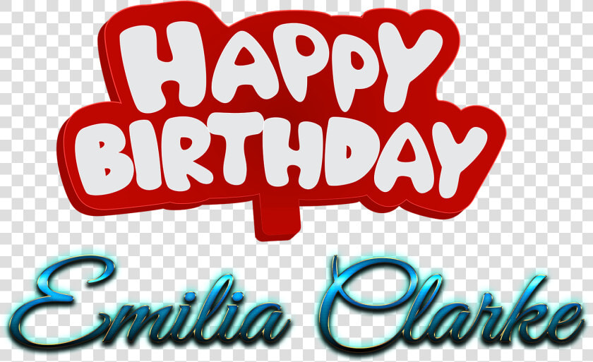 Emilia Clarke Happy Birthday Name Logo   Calligraphy  HD Png DownloadTransparent PNG