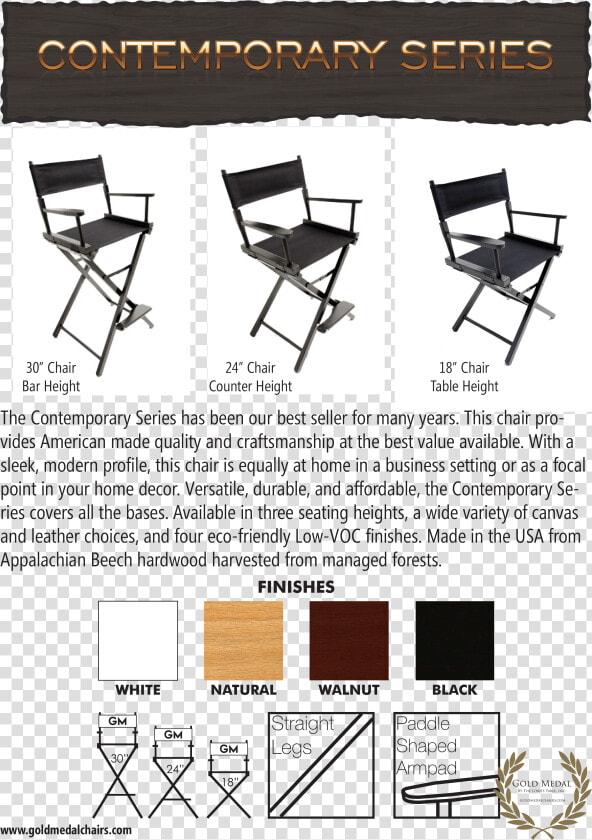 Gold Medal Director S Chair Catalog Contemporary Page  HD Png DownloadTransparent PNG