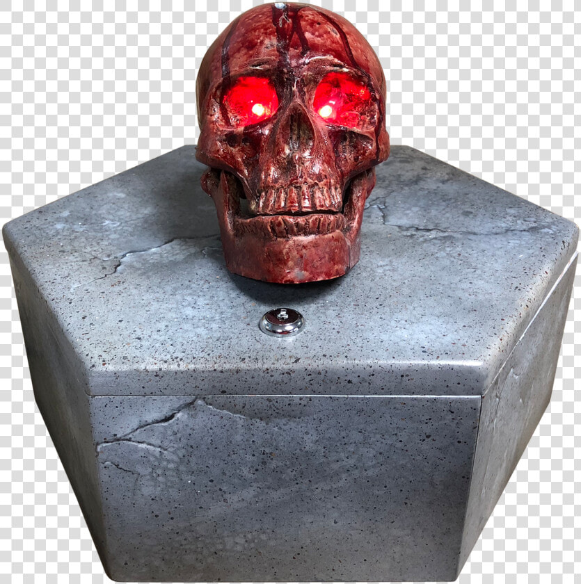 Copper Skull Coin Box Escape Room Prop   Skull  HD Png DownloadTransparent PNG