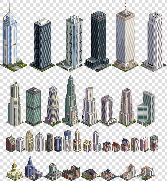 Isometric City Buildings Pixel Art  HD Png DownloadTransparent PNG