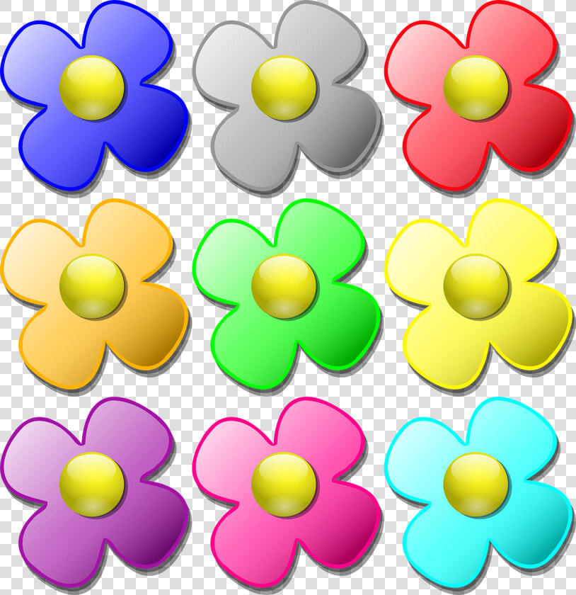 Flowers Floral Designs Free Picture   Colored Flowers To Print  HD Png DownloadTransparent PNG