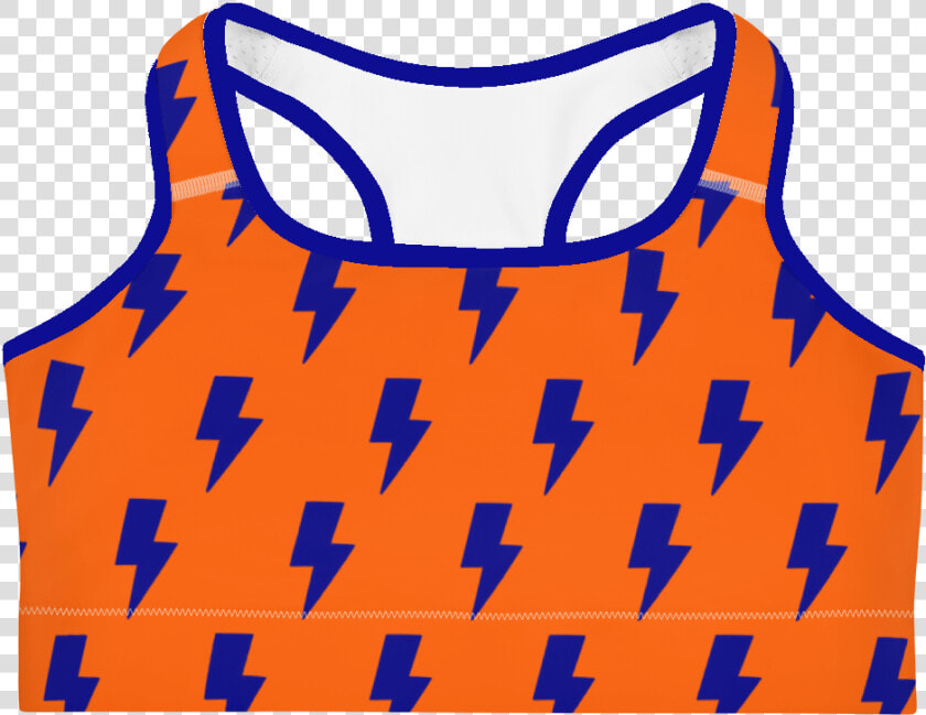 Orange  amp  Blue Lightning Bolts Sports Bra   Ankara Bra And Paint  HD Png DownloadTransparent PNG