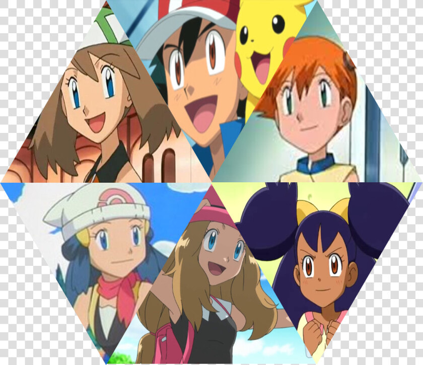 Ash Ketchum Misty Serena Pokémon X And Y Dawn Pikachu   Ash And May Pokemon  HD Png DownloadTransparent PNG