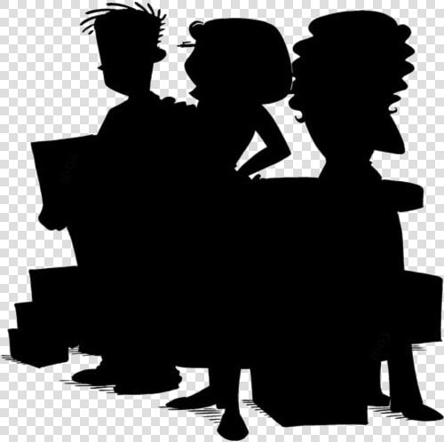 Cartoon Employees Working Png Transparent Images   Silhouette  Png DownloadTransparent PNG