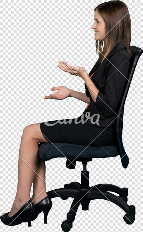 Of Woman Photos By Canva   Woman Sitting Side View  HD Png DownloadTransparent PNG