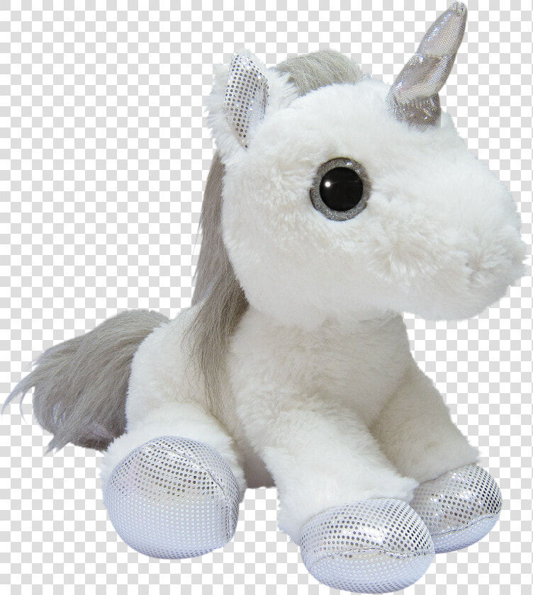 Unicorn Silver Glitter Eye 30cm   Unicorn Stuffed Animal Transparent  HD Png DownloadTransparent PNG