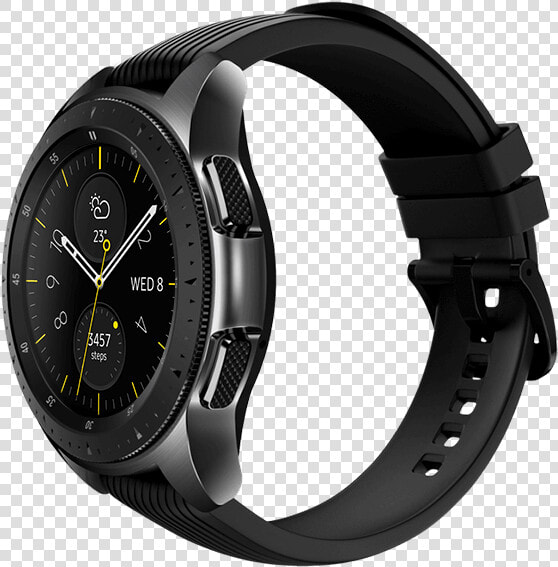 42mm Galaxy Watch In Midnight Black On Left With Onyx   Samsung Galaxy Watch 46mm Black  HD Png DownloadTransparent PNG