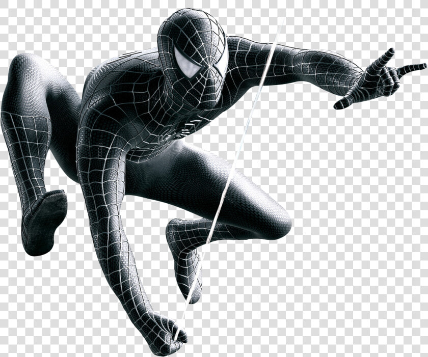 Spider man 3 Black Suit Png   Spiderman Black Png  Transparent PngTransparent PNG