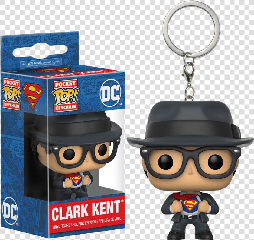 Clark Kent Pocket Pop Vinyl Keychain   Clark Kent Funko Pop Keychain  HD Png DownloadTransparent PNG