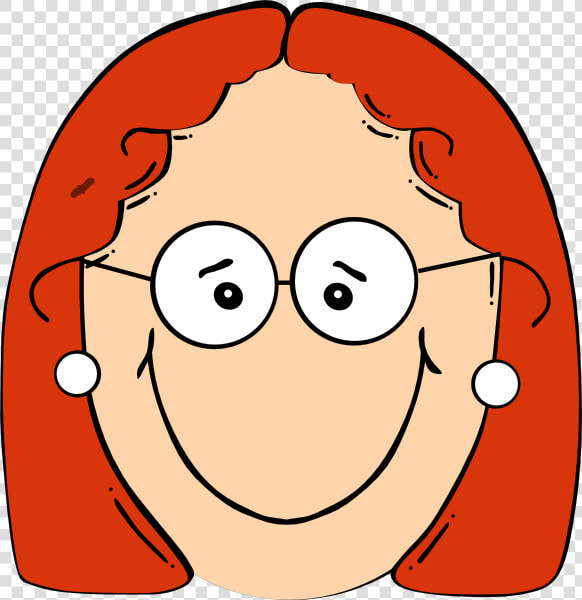 Happy Red Head Girl With Glasses Svg Clip Arts   Sad Girl Face Cartoon  HD Png DownloadTransparent PNG