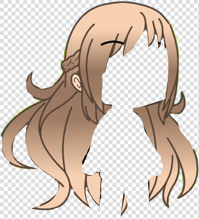  hair  gacha  life  brown  long  gachalife  brownhair   Gacha Life Girl Hair  HD Png DownloadTransparent PNG