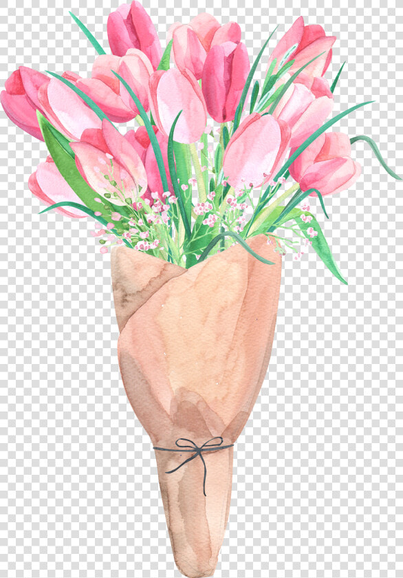 Flower Bouquet Clipart Png  tulip Flower Bouquet Clip   Gift Flower Clipart  Transparent PngTransparent PNG