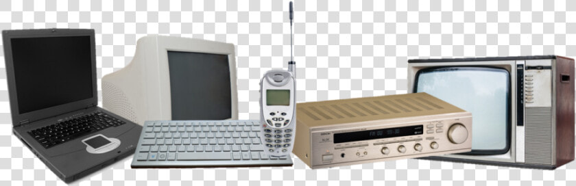 Old Laptop Computer Tv And Phone   Gadget  HD Png DownloadTransparent PNG