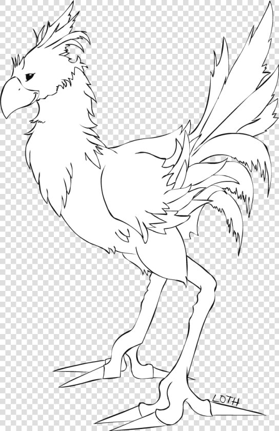 Chocobo Lines   Chicken  HD Png DownloadTransparent PNG